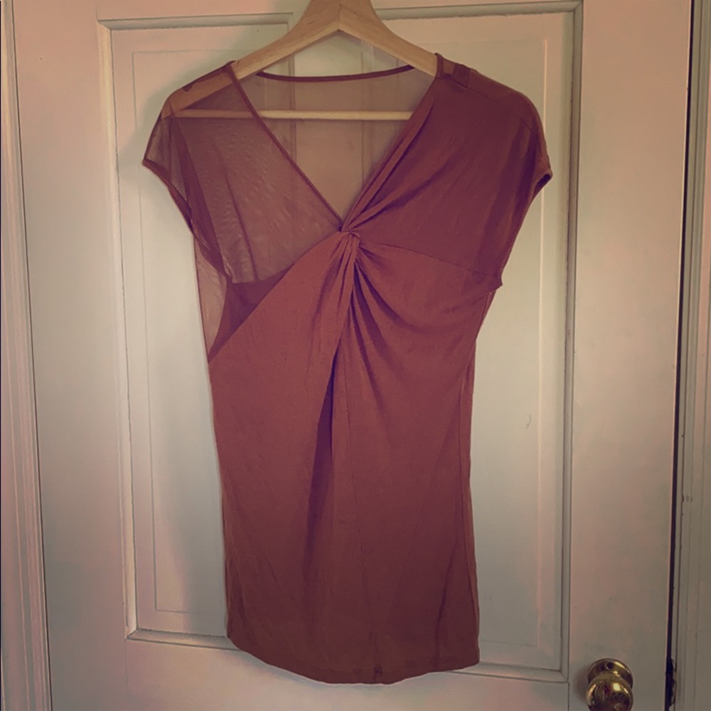 Adolfo Dominguez Golden Mesh Top
